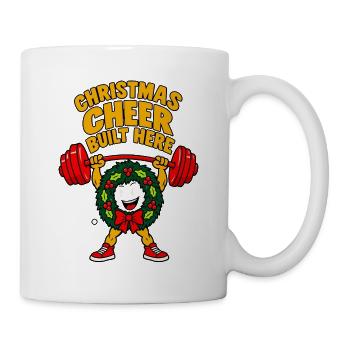 Christmas Cheer Built Here Weihnachten Retro - Tasse - Weiß - Rechts