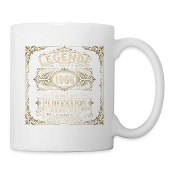 Legende seit 1966 Geburtstag Jahrgang 1966 T-Shirt - Tasse - Weiß - Rechts
