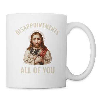 Disappointments Jesus mit Border Collie - Tasse - Weiß - Rechts
