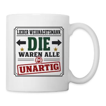 Lieber Weihnachtsmann – Winter Spaß - Tasse - Weiß - Rechts