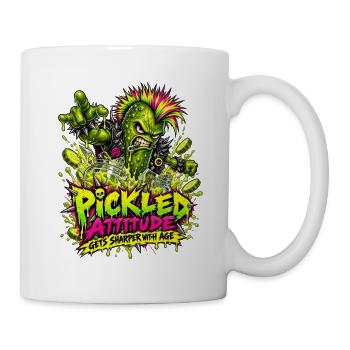 Pickled Attitude Punkgurke - Tasse - Weiß - Rechts