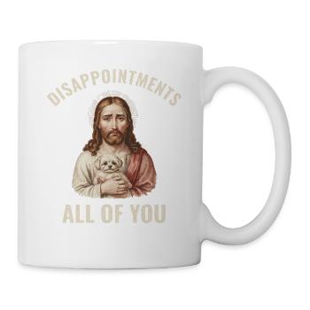 Disappointments Jesus mit Malteser - Tasse - Weiß - Rechts