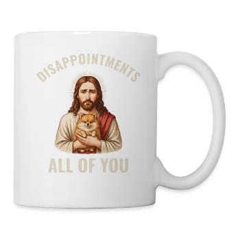 Disappointments Jesus mit Zwergspitz - Tasse - Weiß - Rechts