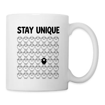 Schwarzes Schaf Stay Unique - Tasse - Weiß - Rechts