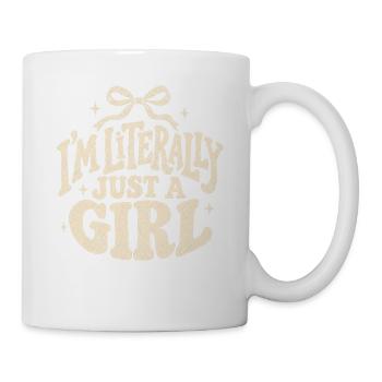 Literally Just A Girl Vintage - Tasse - Weiß - Rechts