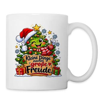 Kleine Dinge, große Freude - Tasse - Weiß - Rechts