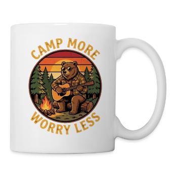 Bear Camper Gitarre bei Sonnenuntergang - Tasse - Weiß - Rechts