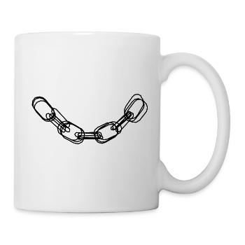Kette handgezeichnet - Tasse - Weiß - Rechts