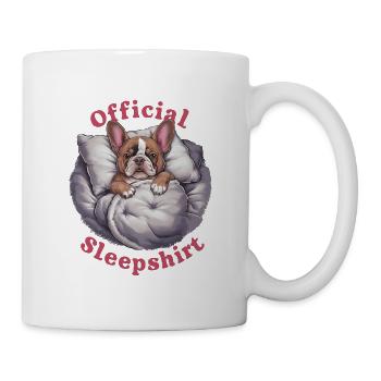 Offizielles Sleepshirt Französischen Bulldogge - Tasse - Weiß - Rechts