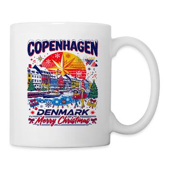 Copenhagen Denmark Merry Christmas Holiday Oct - Tasse - Weiß - Rechts