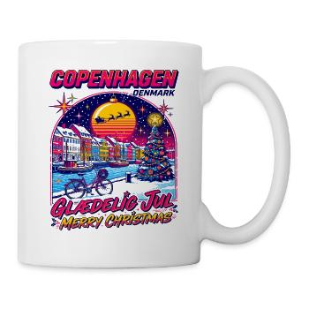 Copenhagen Denmark Merry Christmas Glaedelig Jul - Tasse - Weiß - Rechts