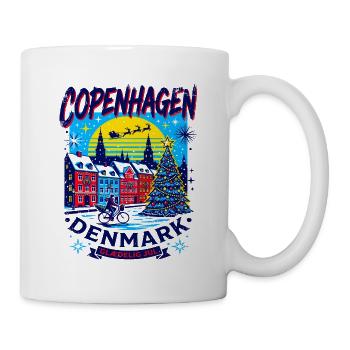 Vintage Copenhagen Denmark Christmas Holiday Oct - Tasse - Weiß - Rechts