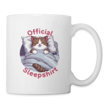 Offizielles Katzen-schlafshirt - Tasse - Weiß - Rechts