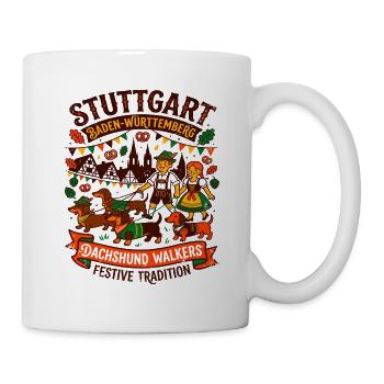 Stuttgart Dachshund Walkers Baden Wurttemberg - Tasse - Weiß - Rechts