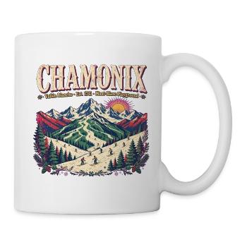 Chamonix, Skigebiete, Skigebiet - Tasse - Weiß - Rechts