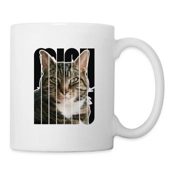 Cat MIAU Text Drucken - Tasse - Weiß - Rechts