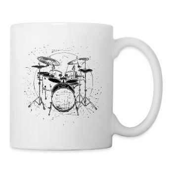 Schlagzeug - Tasse - Weiß - Rechts
