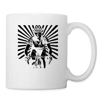 Radfahrerin - Tasse - Weiß - Rechts