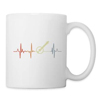 Retro Banjo Kardiogramm - Tasse - Weiß - Rechts