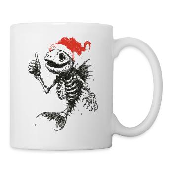 Merry Fishmass - Tasse - Weiß - Rechts