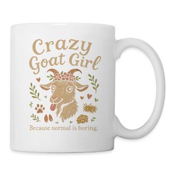 Crazy Goat Girl - Tasse - Weiß - Rechts