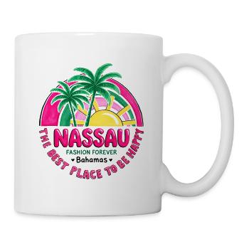 Nassau Palm Sonnenuntergangsmode für immer - Tasse - Weiß - Rechts