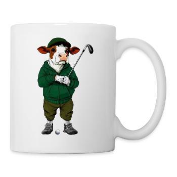Golf Kuh - Tasse - Weiß - Rechts