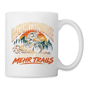 Mountainbike Mehr Trails - Tasse - Weiß - Rechts