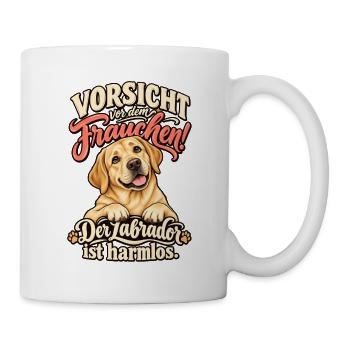 Labrador Design - Vorsicht vor dem Frauchen - Tasse - Weiß - Rechts