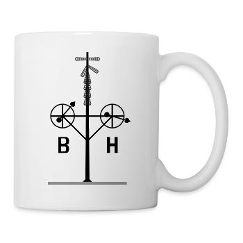 Bremerhaven Windsemaphor Nordsee Windanzeiger Meer - Tasse - Weiß - Rechts