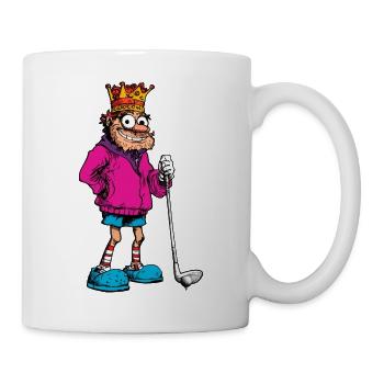 Könige Golf / Golfspieler König - Tasse - Weiß - Rechts