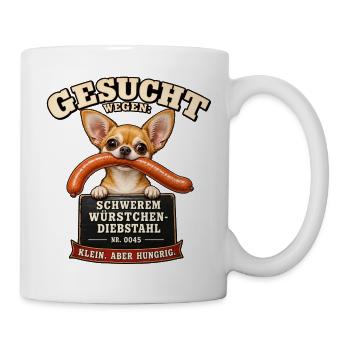 Chihuahua - lustiges Hundedesign - Tasse - Weiß - Rechts