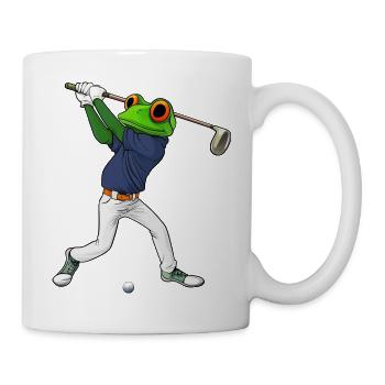 Frösche Golf / Golfspieler Frosch - Tasse - Weiß - Rechts