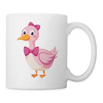 Rosa Schleife Dumme Gans - Tasse - Weiß - Rechts