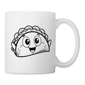 Happy Taco - Tasse - Weiß - Rechts