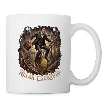 Lustiger Krypto-Investor Steampunk-Achterbahnfahrt Gra - Tasse - Weiß - Rechts