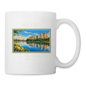 Brasilien Londrina Vintage Reisemarke - Tasse - Weiß - Rechts