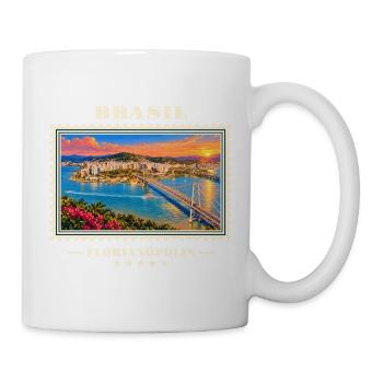 Brasilien Florianópolis Vintage Reisemarke - Tasse - Weiß - Rechts