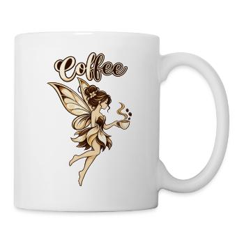 Coffee Fee – Magische Kaffee-Fee für Kaffeefans - Tasse - Weiß - Rechts