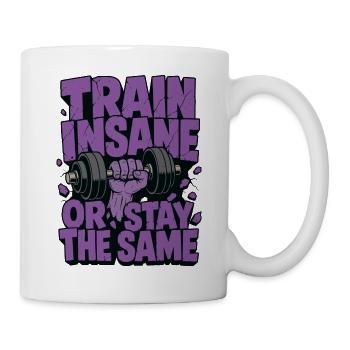 Krafttraining – Train Insane - Tasse - Weiß - Rechts