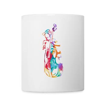 Vibrierender Kontrabass Orchestergraben - Tasse - Weiß - Vorne