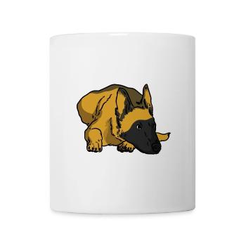 Wachsamer Malinois Gebrauchshund - Tasse - Weiß - Vorne