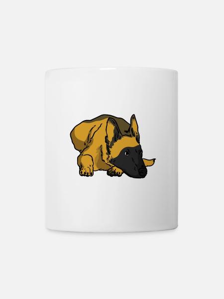 Wachsamer Malinois Gebrauchshund - Tasse - Weiß