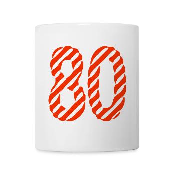 80. 80 YEARS. 80th ANNIVERSARY. 80TH BIRTHDAY. - Mug - white - Front