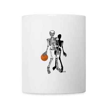 skelett basketball - Tasse - Weiß - Vorne