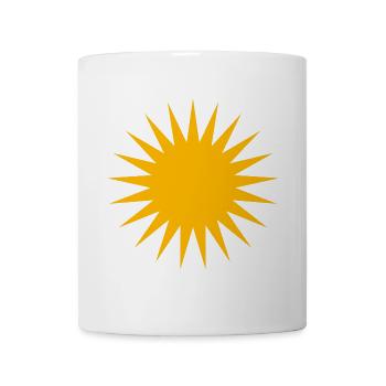Kurdische Sonne Symbol - Tasse - Weiß - Vorne