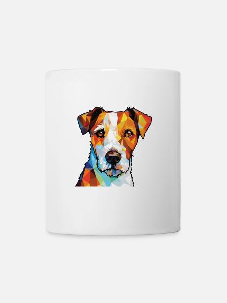 Parson Russell Terrier Hunderasse Aquarellglas - Tasse - Weiß