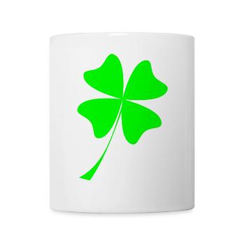 TREFLE. FREITAG, 13. - GLÜCK. - GLÜCK. Lotto. IRISH - Tasse - Weiß - Vorne