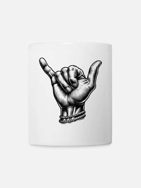 Relax Surfer Hand - Tasse - Weiß