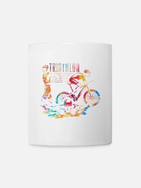 Ausdauernder Triathlet Wechselzone - Tasse - Weiß